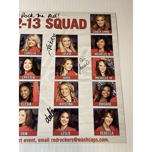 Washington Capitals Hockey Red Rockers 2012-2013 Squad Photo Signed Autographed - Picture 3 of 4